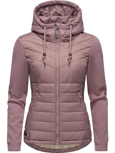 Ragwear Damen Übergangsjacke leichte Steppjacke kurz mit weichen Ärmeln und Kapuze Sandrra Mauve Gr. 3XL von Ragwear