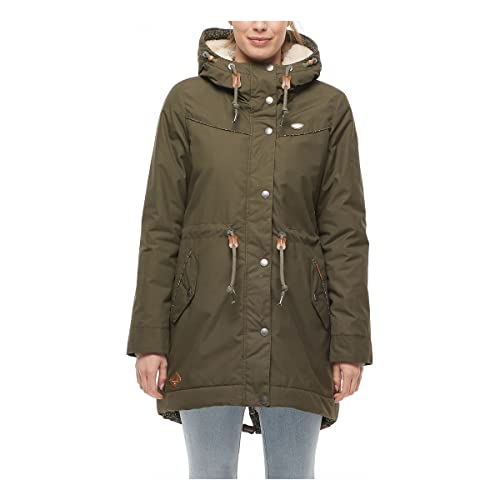 Ragwear Damen Winterparka Canny oliv/wollweiß S von Ragwear