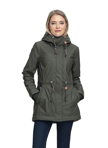 Ragwear Damen Übergangsparka MONADIS grün M von Ragwear