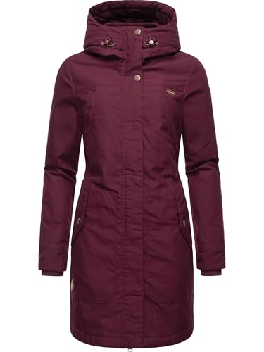 Ragwear Damen Warmer Winter Parka Jannisa Intl Wine Red Gr. XXL von Ragwear