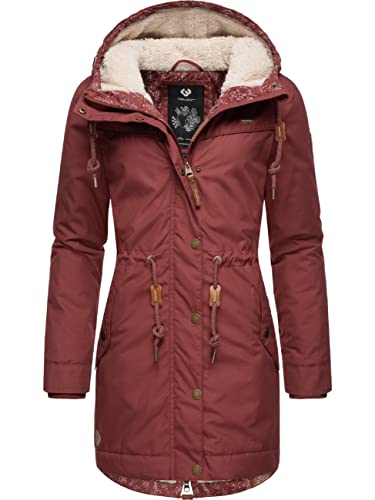 Ragwear Damen Wintermantel Warmer Parka lang mit Kapuze YM-Canny Terracotta22 Gr. S von Ragwear