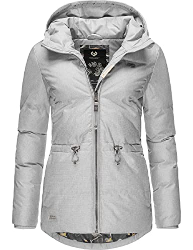 Ragwear Damen Winterjacke Kurzmantel Parka mit Kapuze Calena Intl. Grey Gr. XS von Ragwear