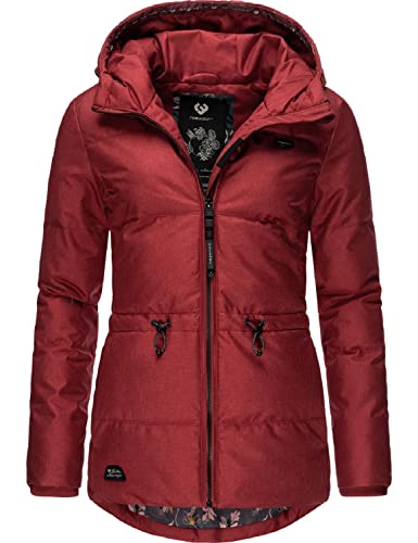 Ragwear Damen Winterjacke Kurzmantel Parka mit Kapuze Calena Intl. Wine Red Gr. M von Ragwear