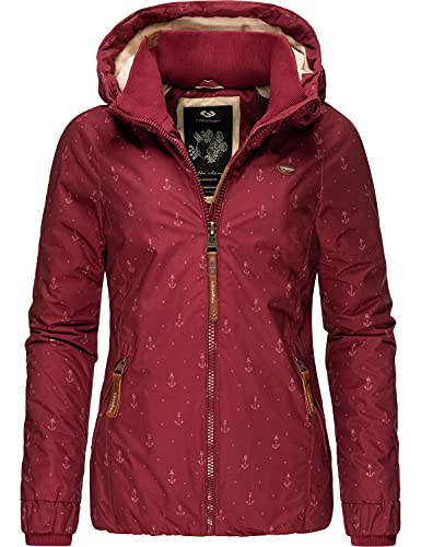 Ragwear Damen Winterjacke Outdoor Funktionsjacke mit Kapuze Dizzie Marina Winter Intl. Wine Red Gr. S von Ragwear