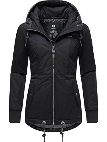 Ragwear Damen Winterjacke Outdoorjacke mit Kapuze YM-Danka Black022 Gr. S von Ragwear