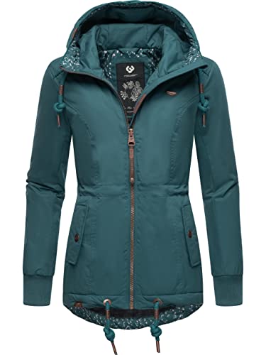 Ragwear Damen Winterjacke Outdoorjacke mit Kapuze YM-Danka Dark Green22 Gr. XXL von Ragwear