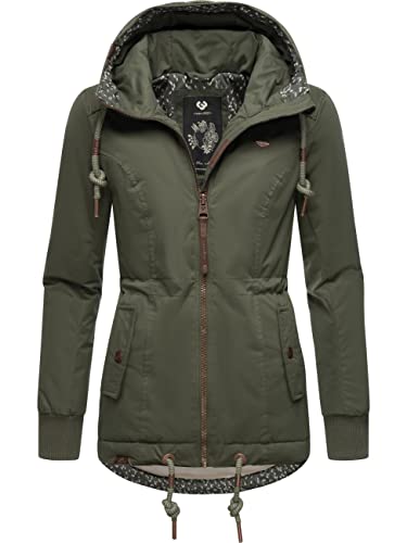 Ragwear Damen Winterjacke Outdoorjacke mit Kapuze YM-Danka Dark Olive22 Gr. L von Ragwear