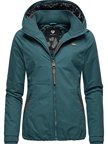 Ragwear Damen Winterjacke Warmer Kurzmantel mit Kapuze Dizzie Winter Intl Dark Green22 Gr. XXL von Ragwear