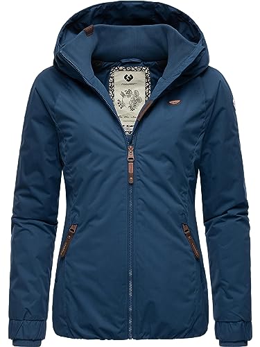 Ragwear Damen Winterjacke Warmer Kurzmantel mit Kapuze Dizzie Winter Intl Navy23 Gr. XS von Ragwear