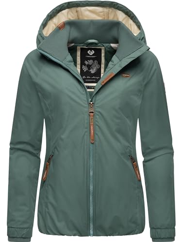 Ragwear Damen Winterjacke Warmer Kurzmantel mit Kapuze Dizzie Winter Intl Pine Green23 Gr. XXL von Ragwear