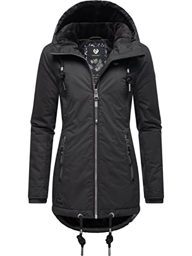 Ragwear Damen warme Winterjacke kurz wasserdicht mit Kapuze Zuzka Winter Black22 Gr. XS von Ragwear