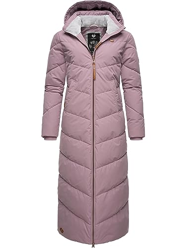 Ragwear Damen Winterjacke Wintermantel Parka mit Abnehmbarer Kapuze Rebelka Extralong Lavender Gr. XXL von Ragwear