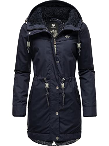 Ragwear Damen Wintermantel Warmer Parka lang mit Kapuze YM-Canny Intl Navy21 Gr. S von Ragwear
