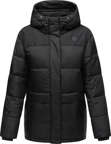 Ragwear Damen Winterjacke warme Steppjacke mit Kapuze Wikesh YOUMODO Black Gr. S von Ragwear