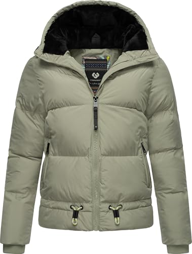 Ragwear Damen Winterjacke warme wasserdichte Steppjacke mit Kapuze Briony YOUMODO Dusty Olive Gr. M von Ragwear