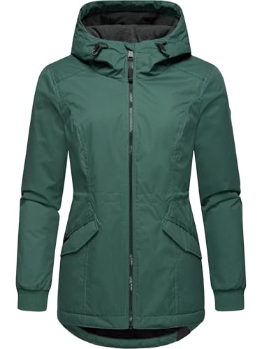 Ragwear Damen Winterjacke wasserdichte Jacke mit Kapuze Dowey Warm YOUMODO Pine Green Gr. XS von Ragwear