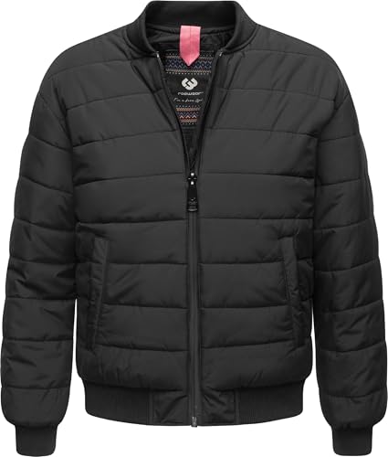 Ragwear Damen Winterjacke wasserdichte Kurze Bomberjacke mit wasserdichtem Reißverschluss Bombina YOUMODO Black Gr. M von Ragwear