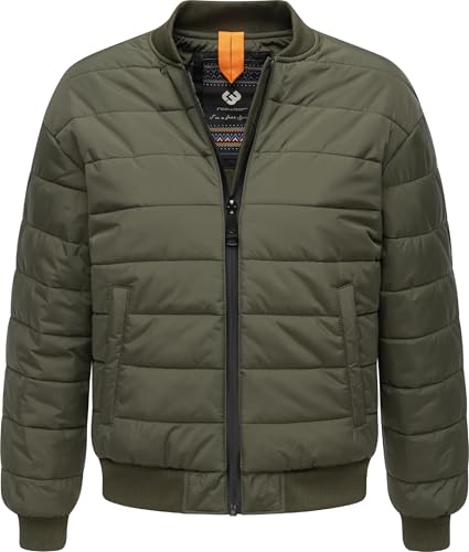 Ragwear Damen Winterjacke wasserdichte Kurze Bomberjacke mit wasserdichtem Reißverschluss Bombina YOUMODO Dark Olive Gr. S von Ragwear