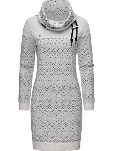 Ragwear Damen Winterkleid Langarm Sweatkleid Chloe Dress White Gr. XL von Ragwear