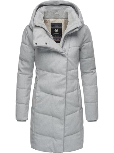 Ragwear Damen Wintermantel Warmer Steppmantel lang in Wolloptik mit Kapuze Pavla Coat YOUMODO Ash Gr. L Ragwear Damen Wintermantel Warmer Steppmantel lang in Wolloptik mit Kapuze Pavla Coat YOUMODO Ash Gr. L von Ragwear