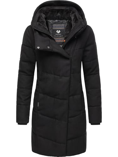 Ragwear Damen Wintermantel Warmer Steppmantel lang in Wolloptik mit Kapuze Pavla Coat YOUMODO Black Gr. XS Ragwear Damen Wintermantel Warmer Steppmantel lang in Wolloptik mit Kapuze Pavla Coat YOUMODO Black Gr. XS von Ragwear