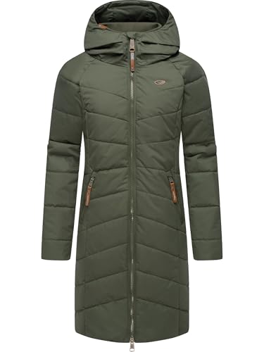 Ragwear Damen Wintermantel Warmer wasserdichter Steppmantel lang mit Kapuze Dizzie Coat Dark Olive24 Gr. XS Ragwear Damen Wintermantel Warmer wasserdichter Steppmantel lang mit Kapuze Dizzie Coat Dark Olive24 Gr. XS von Ragwear
