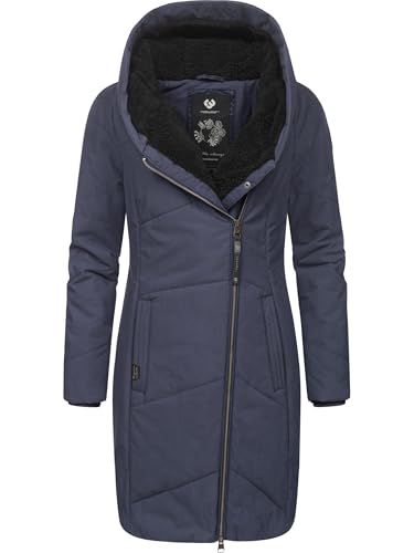 Ragwear Damen Wintermantel Warmer Steppmantel lang mit Kapuze Gordon Long Intl Navy22 Gr. XXL von Ragwear