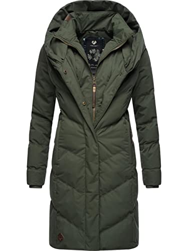 Ragwear Damen Wintermantel Warmer Steppmantel lang wasserdicht mit Kapuze Natalka Intl Dark Olive22 Gr. XS Ragwear Damen Wintermantel Warmer Steppmantel lang wasserdicht mit Kapuze Natalka Intl Dark Olive22 Gr. XS von Ragwear