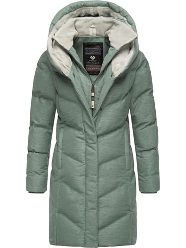 Ragwear Damen Wintermantel Warmer wasserdichter und atmungsaktiver Steppmantel lang mit Kapuze und hohem Teddy-Fleece-Kragen Natalka Cosy YOUMODO Dusty Green Gr. XXL Ragwear Damen Wintermantel Warmer wasserdichter und atmungsaktiver Steppmantel lang mit Kapuze und hohem Teddy-Fleece-Kragen Natalka Cosy YOUMODO Dusty Green Gr. XXL von Ragwear