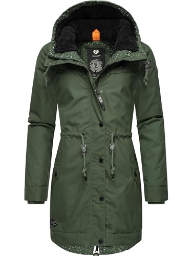 Ragwear Damen Wintermantel Warmer Parka lang mit Kapuze YM-Canny Dark Olive23 Gr. M von Ragwear