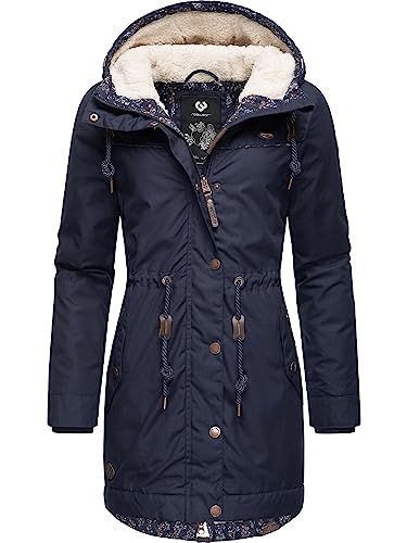 Ragwear Damen Wintermantel Warmer Parka lang mit Kapuze YM-Canny Navy022 Gr. 3XL von Ragwear