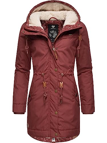 Ragwear Damen Wintermantel Warmer Parka lang mit Kapuze YM-Canny Terracotta022 Gr. 3XL von Ragwear