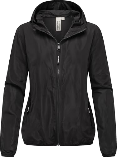 Ragwear Damen extraleichte Übergangsjacke Sommerjacke kurz mit Kapuze Vinzie C YOUMODO Black Gr. L von Ragwear