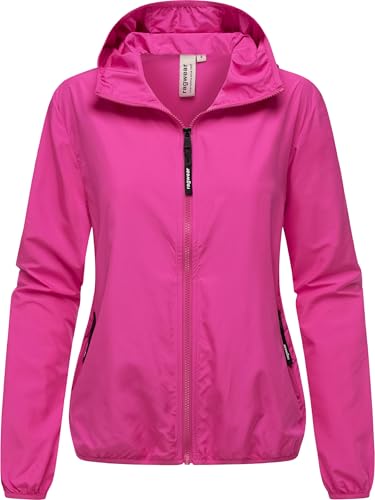 Ragwear Damen extraleichte Übergangsjacke Sommerjacke kurz mit Kapuze Vinzie C YOUMODO Magenta Gr. M von Ragwear