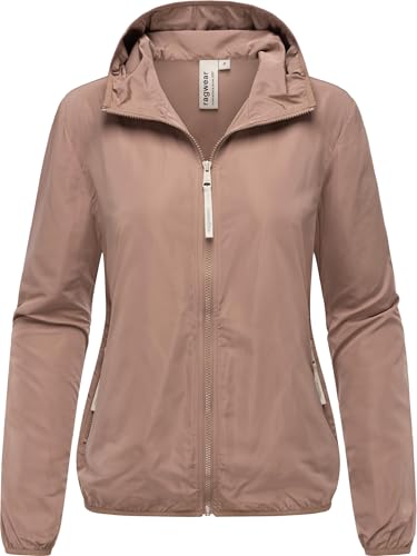 Ragwear Damen extraleichte Übergangsjacke Sommerjacke kurz mit Kapuze Vinzie C YOUMODO Mauve Gr. L von Ragwear