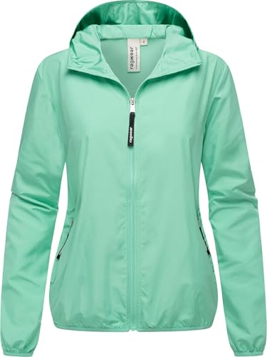 Ragwear Damen extraleichte Übergangsjacke Sommerjacke kurz mit Kapuze Vinzie C YOUMODO Turquoise Gr. XXL von Ragwear