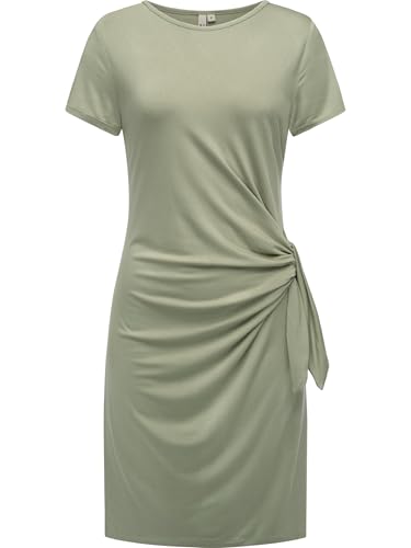 Ragwear Damen kurzes Sommerkleid Kurzarm Minikleid mit seitlichem Bindeband Knotta YOUMODO Dusty Green Gr. XXL von Ragwear