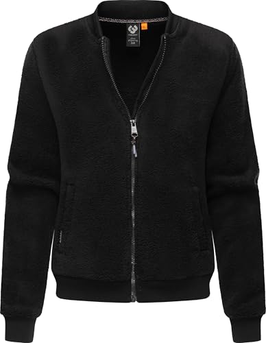 Ragwear Damen kuschelige Teddy-Fleecejacke warme Plüschjacke mit elastischen Bündchen Cairro Black Gr. XL Ragwear Damen kuschelige Teddy-Fleecejacke warme Plüschjacke mit elastischen Bündchen Cairro Black Gr. XL von Ragwear
