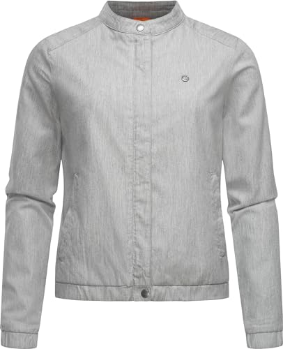 Ragwear Damen leichte Sommerjacke in Denim-Optik Blousonjacke kurz Jeansjacke Malawi Denim YOUMODO Light Grey Gr. XL von Ragwear