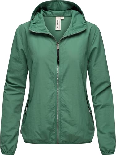Ragwear Damen leichte Übergangsjacke Sommerjacke kurz mit Kapuze Vinzie B YOUMODO Pine Green Gr. XL von Ragwear