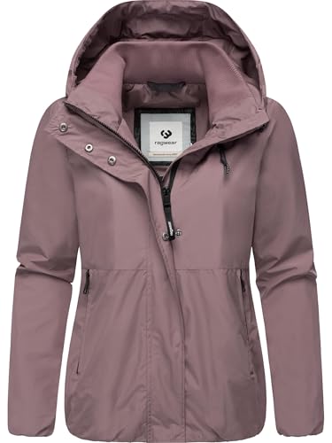 Ragwear Damen leichte Übergangsjacke wasserdichte und atmungsaktive Herbstjacke kurz mit Kapuze Sunniva Light YOUMODO Mauve Gr. S von Ragwear