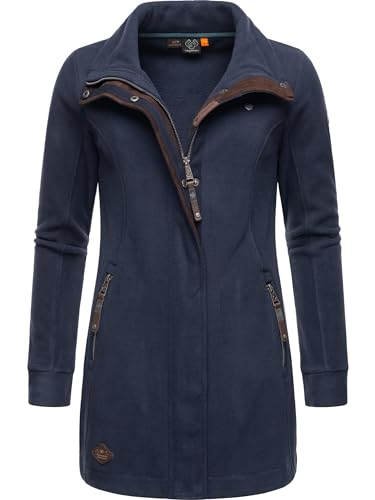 Ragwear Damen Leichter Fleece-Übergangsmantel lang windabweisend mit hohem Kragen Letrice Fleece Navy Gr. M Ragwear Damen Leichter Fleece-Übergangsmantel lang windabweisend mit hohem Kragen Letrice Fleece Navy Gr. M von Ragwear