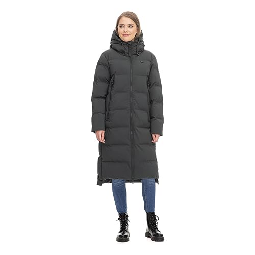 Ragwear PATRISE Damen Frauen Mantel,Parka,Steppmantel,lange Jacke,Stehkragen,wasserdicht,Grün,M von Ragwear