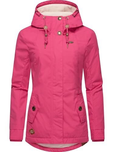Ragwear Damen warme Kurze Winterjacke mit Kapuze Monade Intl Fuchsia24 Gr. XS von Ragwear