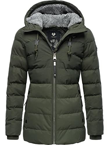 Ragwear Damen Winterjacke Steppjacke warm mit Kapuze Quantic Dark Olive22 Gr. L von Ragwear