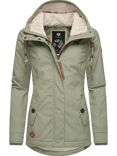 Ragwear Damen warme Winterjacke kurz mit Kapuze Monade Intl Dusty Olive24 Gr. XXL von Ragwear