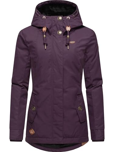 Ragwear Damen warme Kurze Winterjacke mit Kapuze Monade Intl Plum24 Gr. XS Ragwear Damen warme Kurze Winterjacke mit Kapuze Monade Intl Plum24 Gr. XS von Ragwear