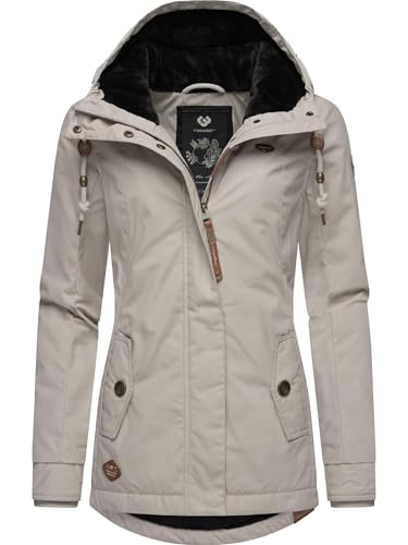 Ragwear Damen warme Winterjacke kurz mit Kapuze Monade Intl Zinc24 Gr. M von Ragwear