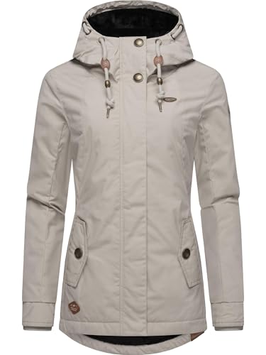 Ragwear Damen warme Kurze Winterjacke mit Kapuze Monade Intl Zinc24 Gr. 3XL von Ragwear
