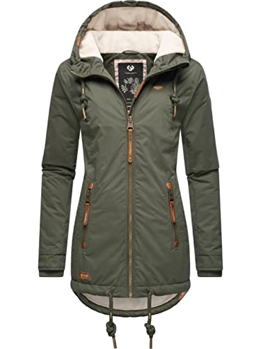 Ragwear Damen warme Winterjacke kurz wasserdicht mit Kapuze Zuzka Winter Dark Olive22 Gr. M von Ragwear